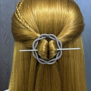 Celtic Hair Clip Hair Stick Silvery Pagan Gothic Hair Viking Hair Clip Jewelry